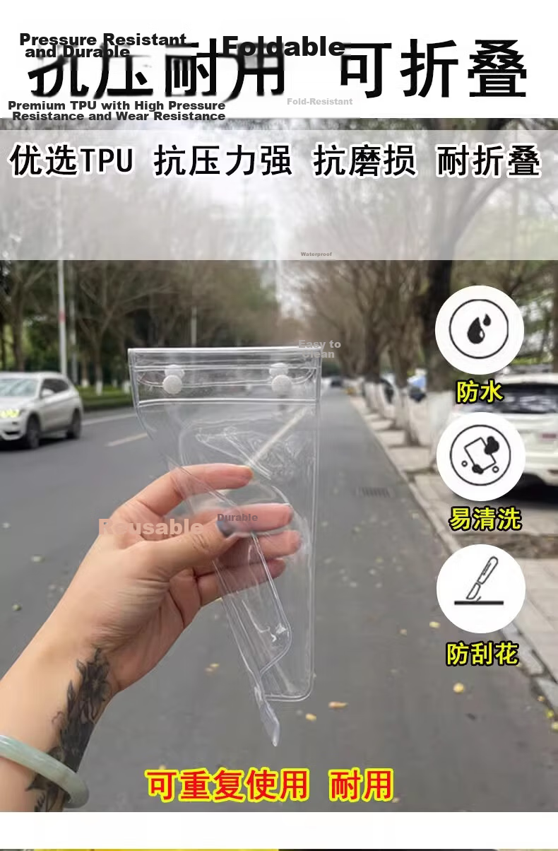 Hakkai Bird 2-Pack Waterproof Phone Pouch Touchscreen Compatible Rechargeable Waterproof Case for Delivery Riders Rainproof Screen Cover 8