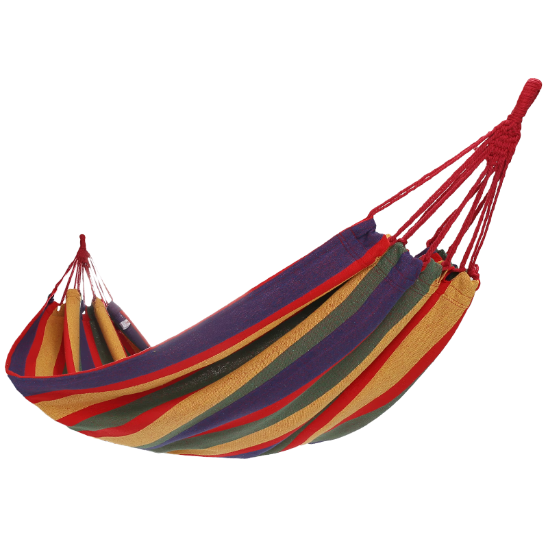 CAMEL Outdoor Hammock for Camping, Dormitory, Park, Adult Anti-Rollover Hammock Swing A1S3GA102 Red Colorful Stripes