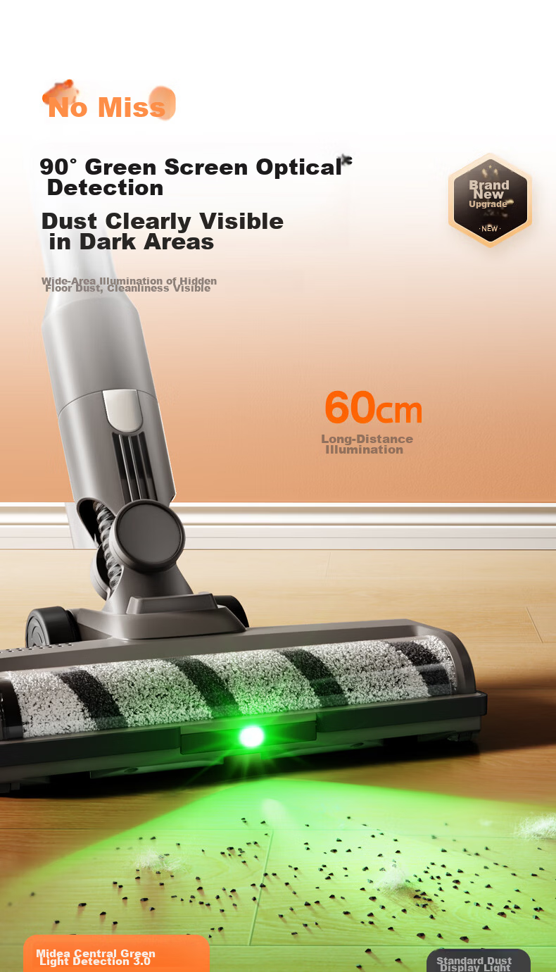 Midea Vacuum Cleaner F30station Obsidian Edition [100 Days Maintenance-Free Hair Cutting] Automatic Dust Collection Station Wireless Long Battery Life Handheld Pet Hair Vacuum for Cat and Dog Hair 16