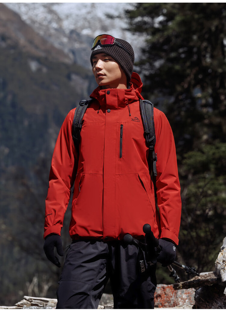 Pelliot Mountain Classic 3.0 3-in-1 Waterproof Jacket Spring Autumn Unisex Warm Coat 125301055 Purple M 23