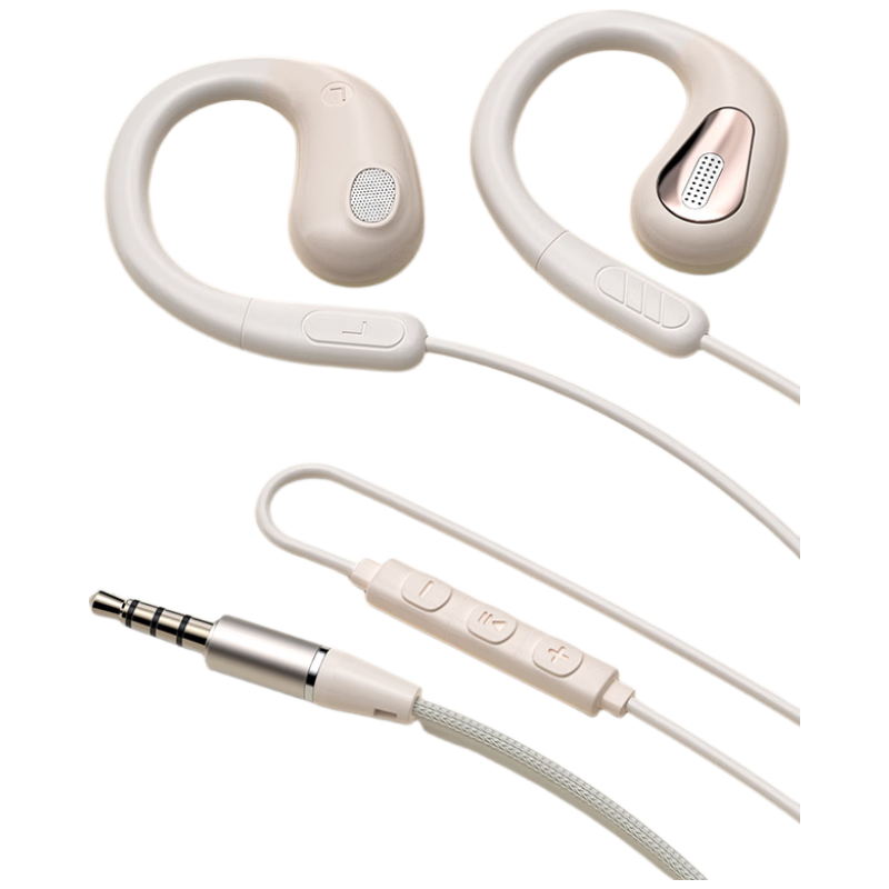 EZHK [Over 100,000 Sold Online in 2026 New Model] Wired Earphones with Ear Hooks, 3.5mm, for Sports And Running, Compatible with Apple, Huawei, Honor, Xiaomi