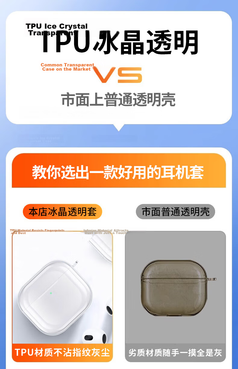 Smorss AirPods Pro 3 Case 2025 Edition Transparent Full-Cover Silicone Protective Shell with Lanyard for Apple Bluetooth Earphones 1
