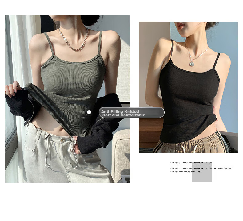Langsha Women's Small Camisole Vest 2026 New Slim Fit Slimming Backless Sleeveless Thin Outerwear Basic Top 7