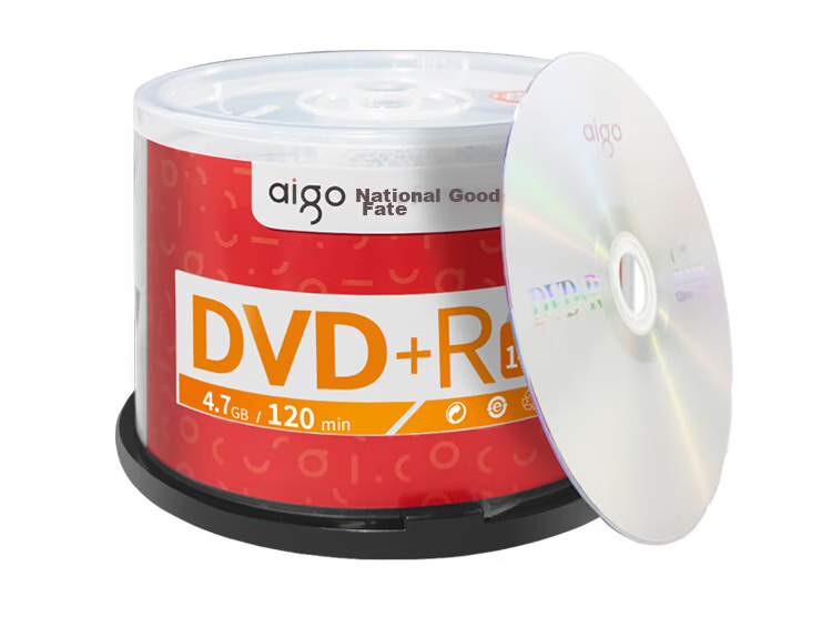 Aigo DVD+R Discs, 16x Speed, 4.7GB Capacity, Blank Discs, Printable, 50 Pieces in A Barrel, Video Data Backup, Stable Recording 5