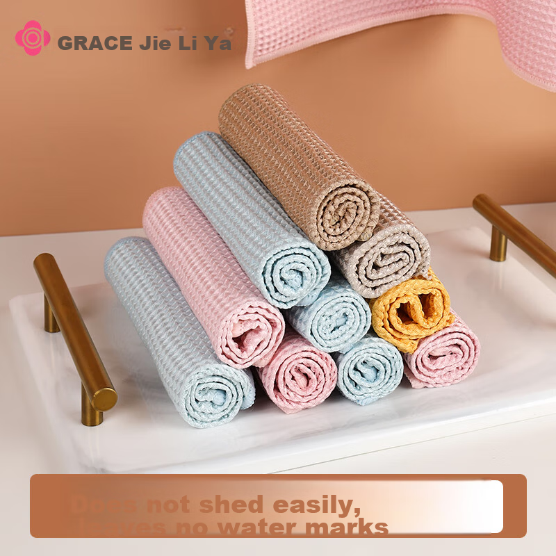 Grace Waffle Weave Dish Cloths 30x30cm 6-Pack Kitchen Bar Absorbent Cleaning Towels