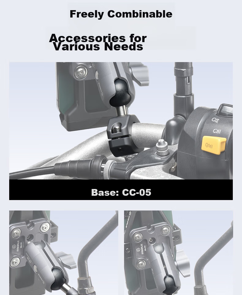 FANAUE Motorcycle Electric Bike Phone Holder Shockproof Anti-Shake Bicycle Riding Navigation Mount CPC-05T6F (CC-05) 10