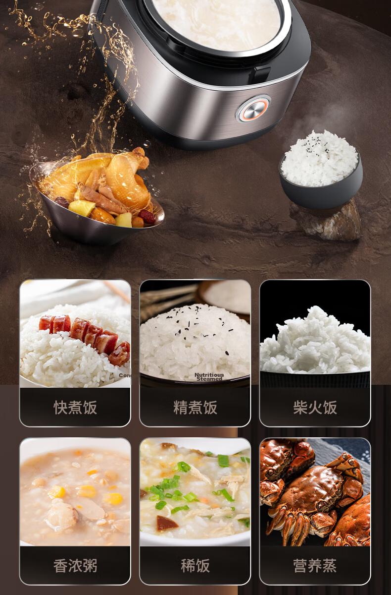 Joyoung ZMD Anxin Series Space Technology Non-Coating Rice Cooker 316L Inner Pot One-Touch Cooking Smart Reservation 4L Capacity F-40F9929L 11