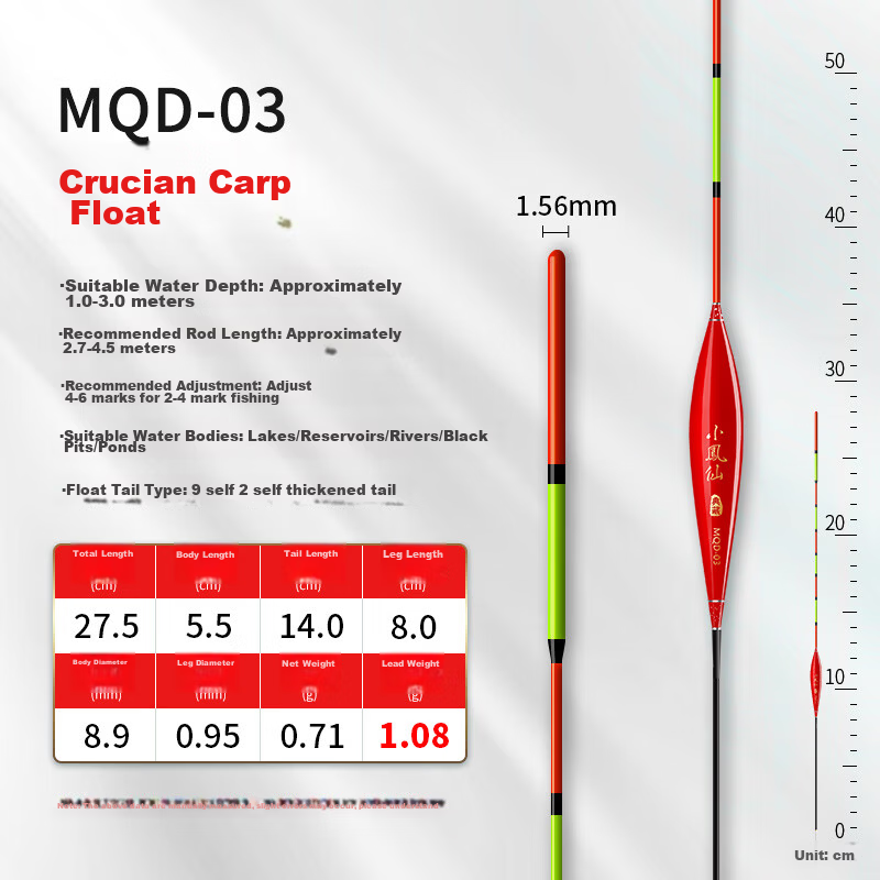 Xiaofengxian Fish Float MQD-03 Crucian Carp Nano Float High Sensitivity Thick Tail Visible Fishing Float Nearsighted Float Fishing Tackle 11