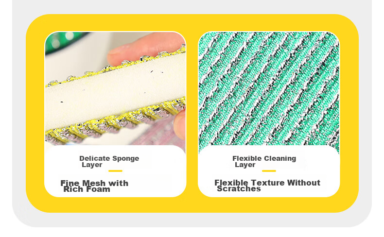 Grace Dishwashing Sponge Scrubber, 10*6*3cm, 8 Pieces Per Pack, Diamond Sand Scouring Pad, Kitchen Cleaning Cloth, Pot Brush 4