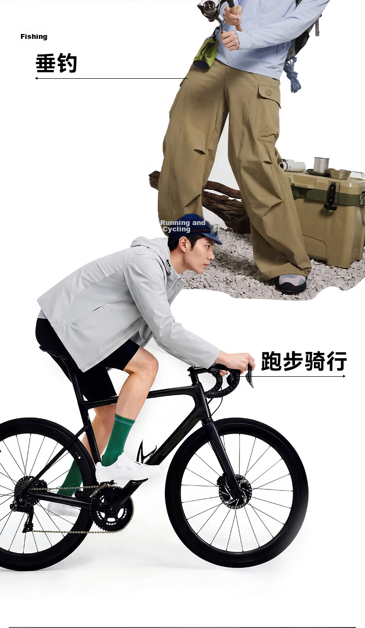 JD Jingzao New Ice Silk Sun Protection Jacket Lightweight Breathable Spring Summer Thin Coat Outdoor Sports Jacket Navy Blue M 18