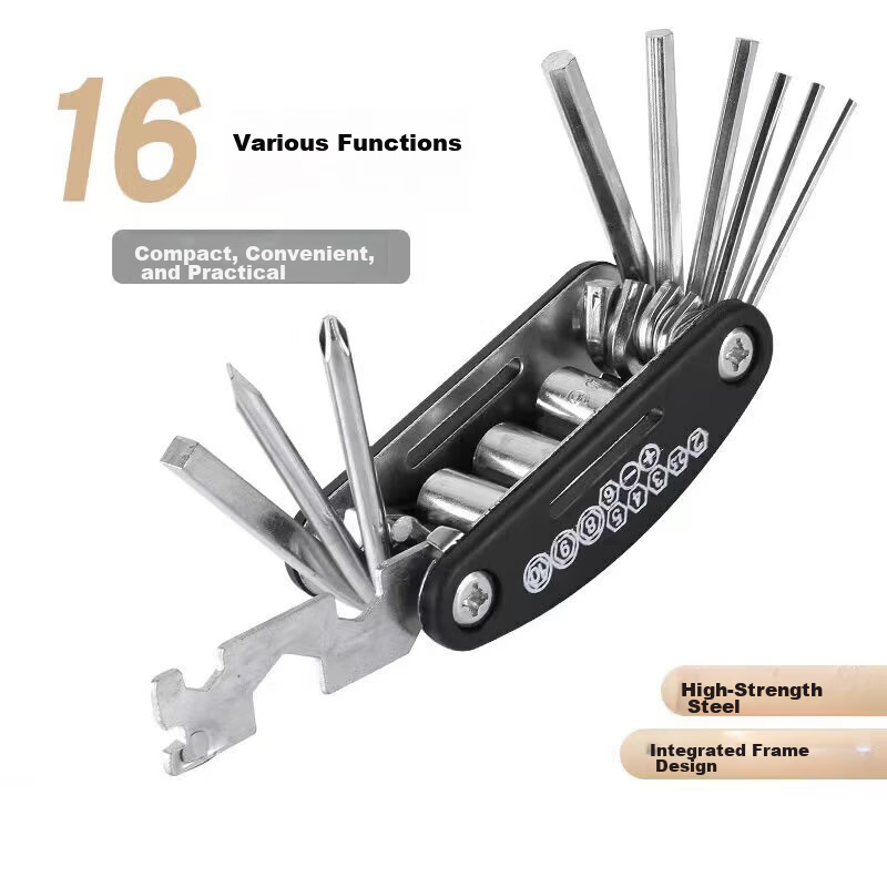 Dedong Hex Key Flat Head Folding Cross and Flat Screwdriver Socket Repair Portable Hand Tool Set