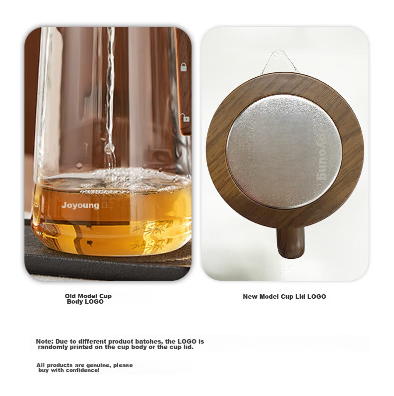 Joyoung Glass Teapot Heat-Resistant Large Capacity Tea Infuser Press-Style Tea Separation 800ml 1