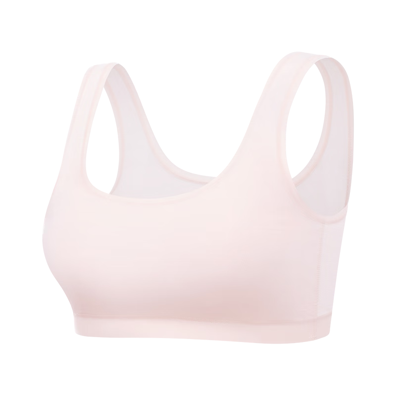 PurCotton Era [Little Breeze] Girls' Bra 9-16 Years Water Gloss Cotton Sports Vest Seamless Underwear for Middle School and Older Children