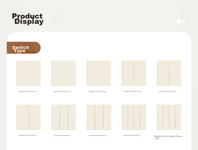 DELIXI CD806 Matte Frosted Cream Style Large Panel Triple Switch Single Control Silver Osmanthus Yellow 24