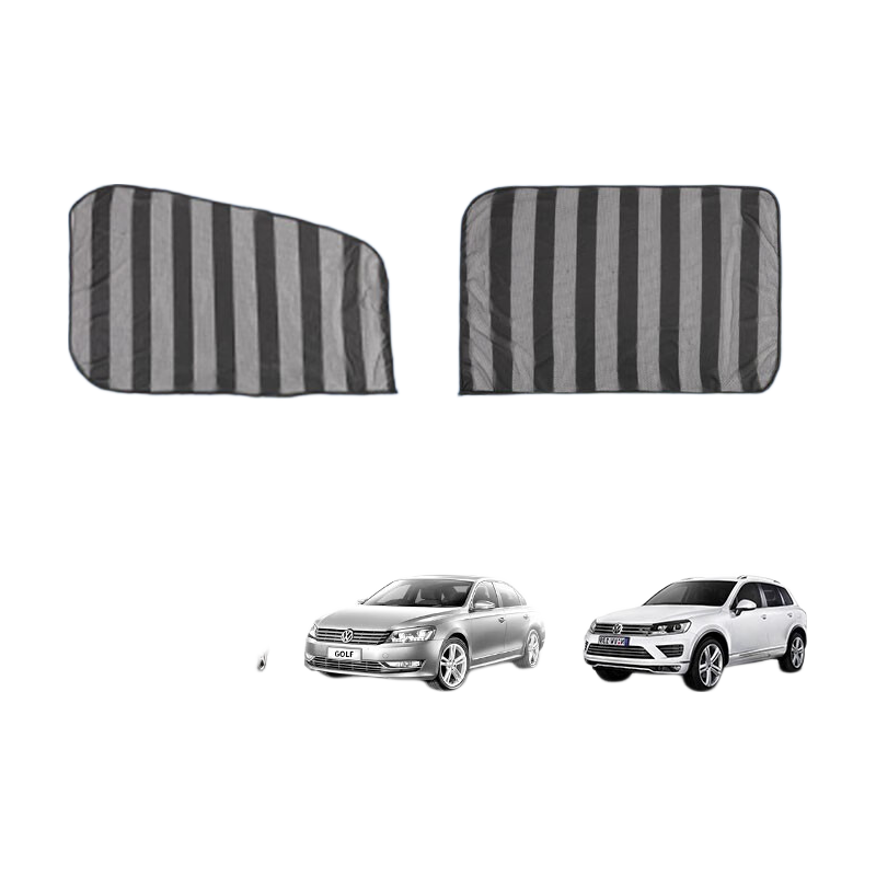 KOOLIFE Car Sun Shade Curtain, UV Protection Heat Insulation Side Windshield Mosquito-Proof Bamboo Fiber Light-Blocking Window Curtain, 2 Pieces Per Pack