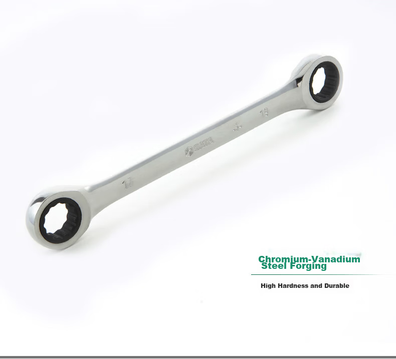 SATA 46621 4-in-1 Fully Polished Double-Ended Torx Ratchet Wrench 8x10x12x13MM 5