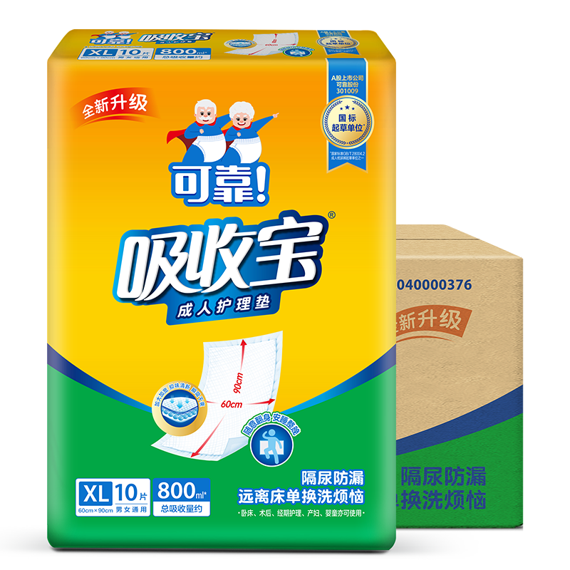COCO Absorbent Adult Care Pads XL 120pcs (60*90cm) Comfortable Leak-Proof Elderly Incontinence Pads Maternity Pads