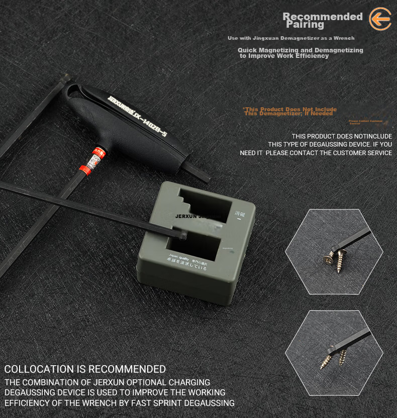 JERXUN S2 Hex Key Wrench Set Hexagon Screwdriver Ball Head Flat Head Extended T-Handle 11
