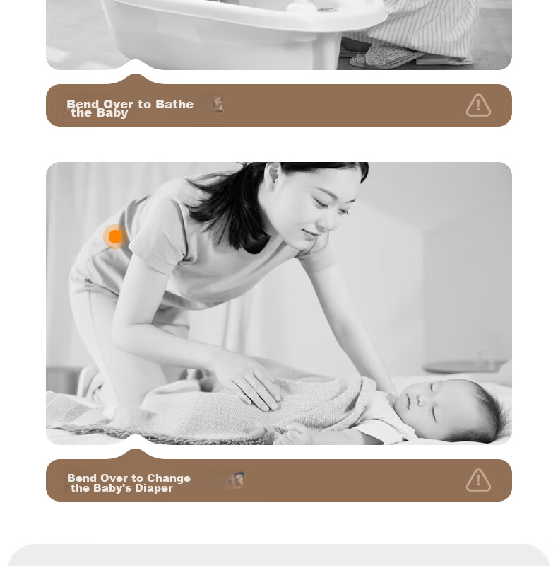 YEEHOO Diaper Changing Table Newborn Baby Care Station Baby Changing and Massage Bed Touch Bath Foldable Mobile 4