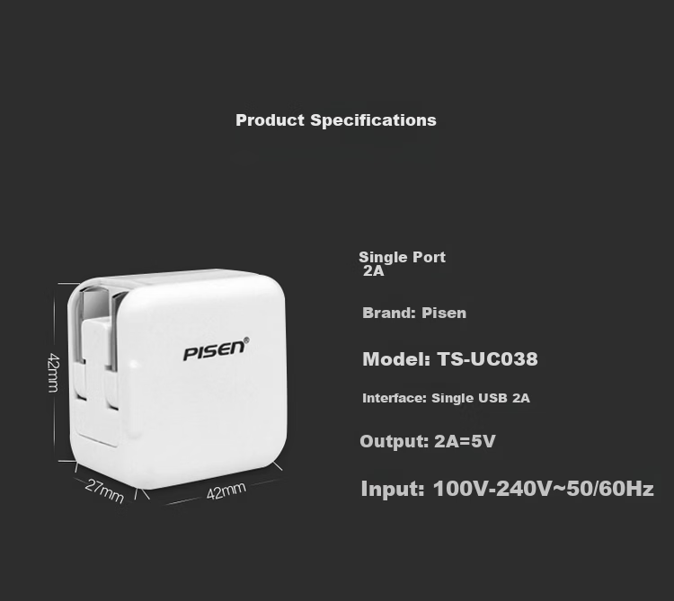 Pisen 3C Certified 22.5W Charger USB Charging Head Compatible with Huawei Mate80 Pro/Pura70, Honor, Xiaomi Android Phones, OPPO/Vivo, Apple 1716 Plug 17