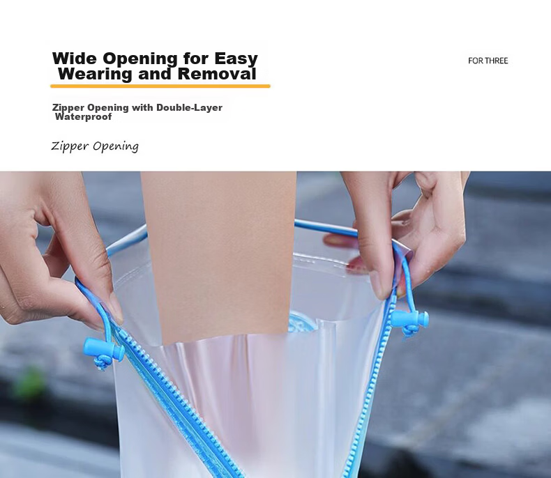 BWNK Thickened Non-Slip Sole + Double Waterproof + Adjustable Elastic Opening + Large Opening Easy Wear Blue 2XL 7
