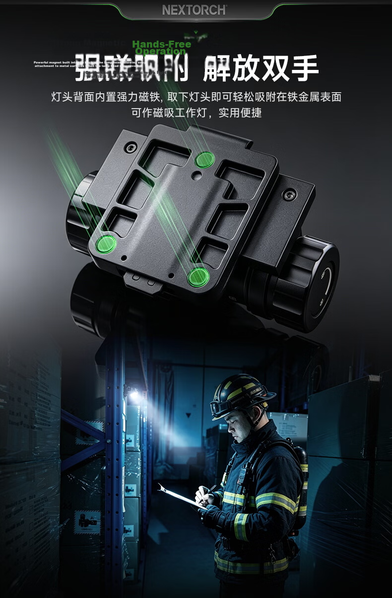 NEXTORCH hiStar Tactical Helmet Light Multi-Beam Integrated Headlamp Duty Rescue Emergency Dual-Source Industrial Headlamp 6