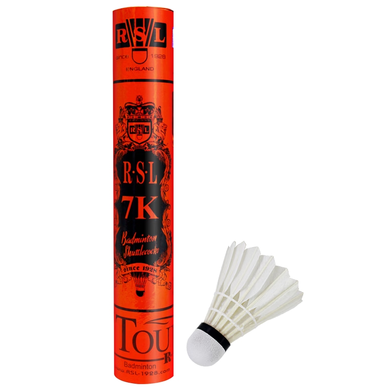 RSL Badminton Training and Competition Durable RSL7K No.77 Speed Feather Shuttlecocks 12pcs/Tube