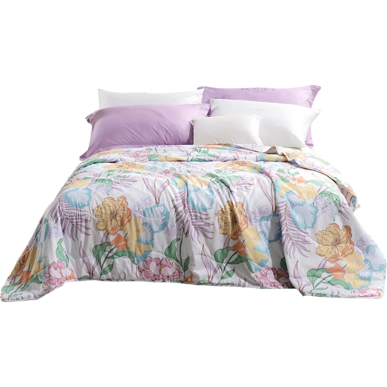 Fuanna Summer Quilt Single Machine Washable Air Conditioning Quilt Antibacterial Summer Blanket No Duvet Cover 2 Jin 152x210cm