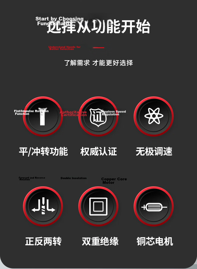 DELIXI ELECTRIC Multi-Function Electric Hammer Drill Heavy-Duty Concrete Industrial Grade 1050W 3