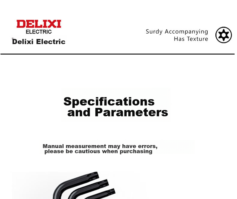 Delixi Electric Hex Key Wrench Set Hardware Repair Tools Hex Screwdriver S2 Steel 9-Piece Extended Flat/Ball Head 21