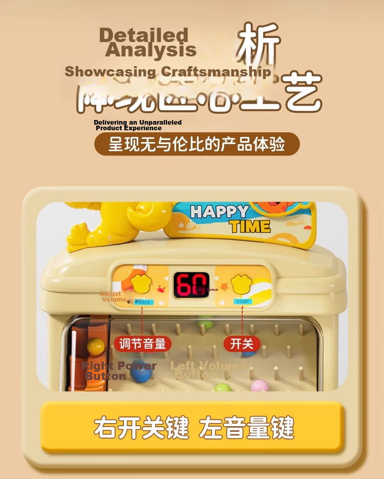 Osage Kids Toy Crab Bean Catching Game Machine 3-6 Years Educational Desktop Toy Boys Birthday Gift 13