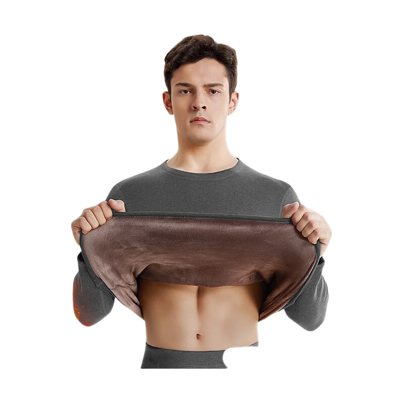 LangSha Men's Thermal Underwear Set Autumn Winter 26 New Thickened Fleece 7A Antibacterial German Velvet Heating Top and Bottom
