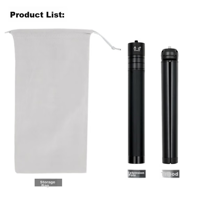 MAXCAM / Maiscam Extension Selfie Stick Portable Tripod Desktop Stand Accessories for YI Insta360 Ace Pro 2/1 Mini Action Camera Vlog 6