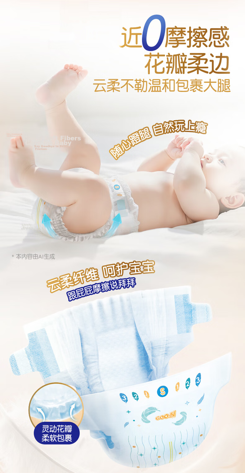 Dawang Light Feather Diapers NB54 Pieces (≤5kg) Newborn Ultra-thin Breathable Diapers 4