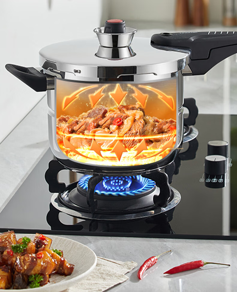 LINKFAIR 6L Stainless Steel Explosion-Proof Pressure Cooker for Home Use Compatible with Gas and Induction Cookers [JD Exclusive] 4