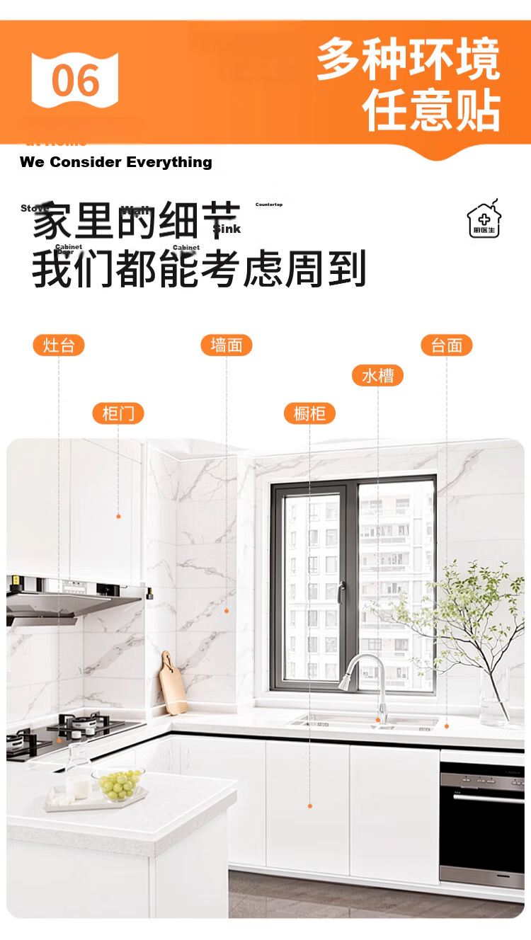 Washi Kitchen Oil-Proof Sticker High-Temperature Resistant Waterproof Aluminum Foil Self-Adhesive Thickened Cube Grid 10*0.6m 18