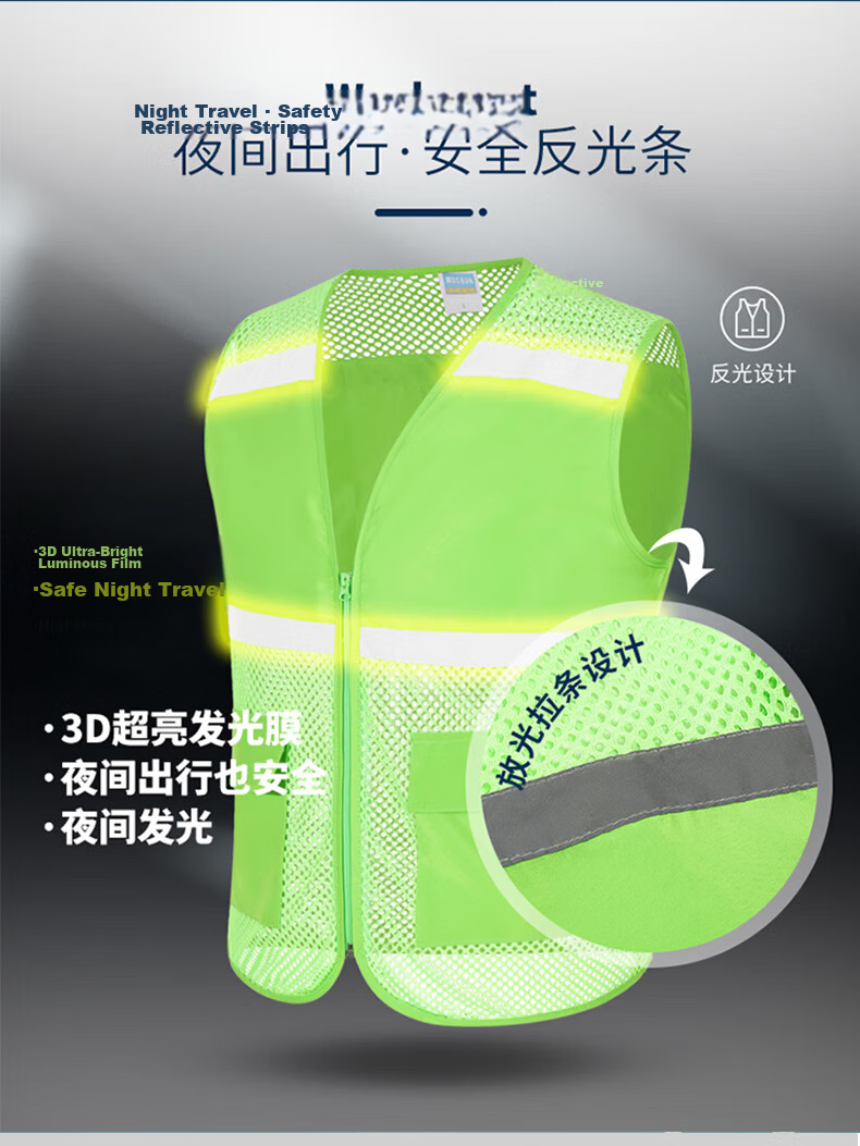 Huipute Custom Vest Workwear Summer Thin Breathable Logistics Quick Delivery Custom Logo Mesh Vest [With JD Logistics Pattern] Red Vest 180/XXL 2