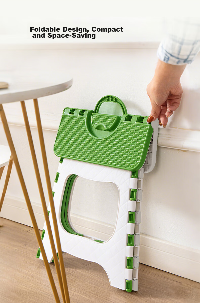 Baoshi Portable Folding Stool Children's Home Small Stool Shoe Changing Plastic Stool Camping Folding Chair Adult Low Stool 3