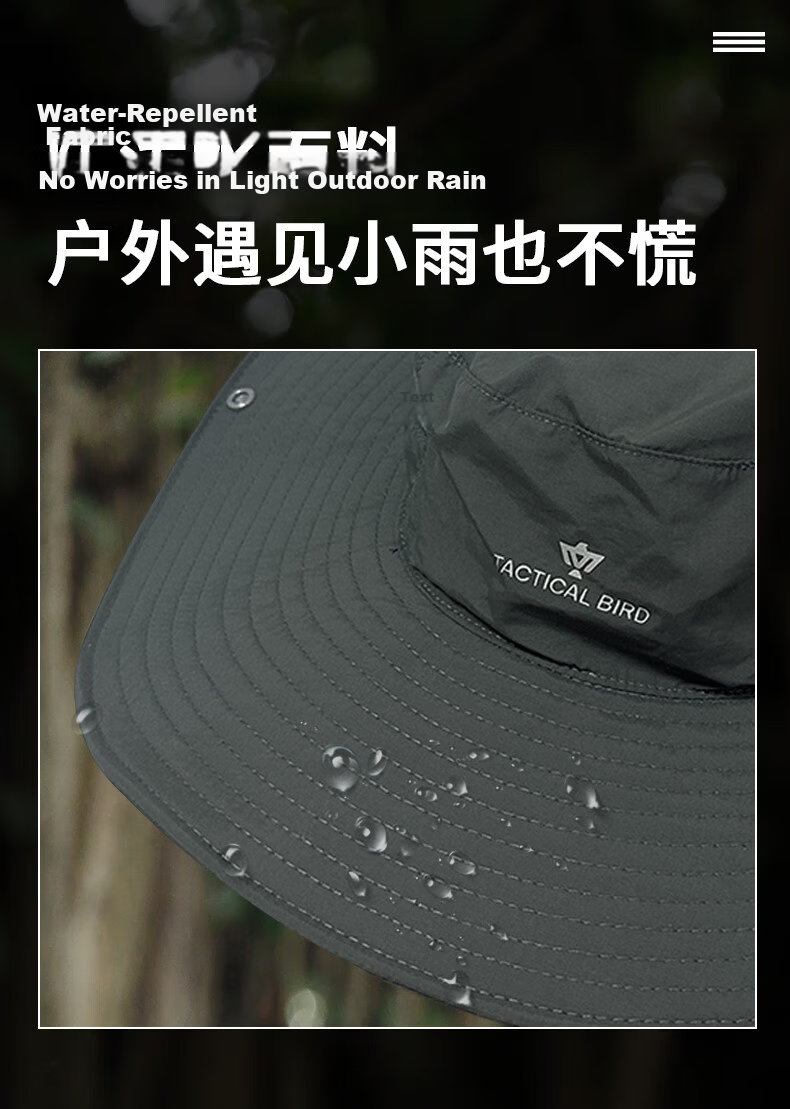 Tactical Bird Light Blade | Lightweight Quick-Dry Summer Sun Protection Hat Men's Sunshade Benny Fisherman Hat UV Outdoor XL 17