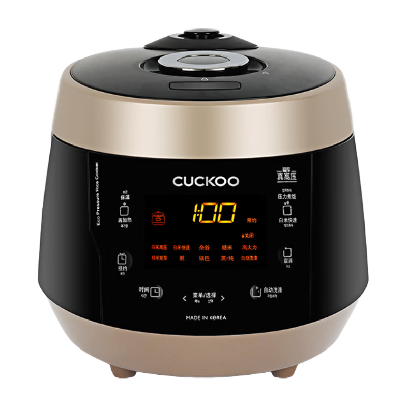 CUCKOO Multi-Functional Electric Pressure Cooker for Home Use, Imported from Korea with Non-Stick Inner Pot, High-Pressure Rice Cooking Pot, 3L Capacity for 1-3 People, CRP-PK0680FG