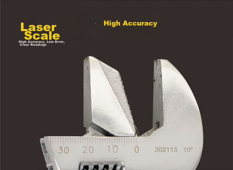 Great Wall Industrial Adjustable Wrench Multi-Purpose Pipe Wrench Large Opening Bathroom Wrench 200mm 8 Inch 302112 4