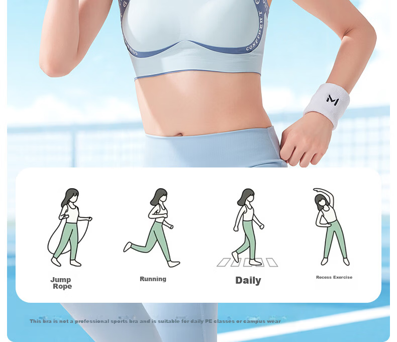 MiiOW Adolescent Shaping Underwear Girls Teen Vest Sports Bra for Middle and High School Students 36