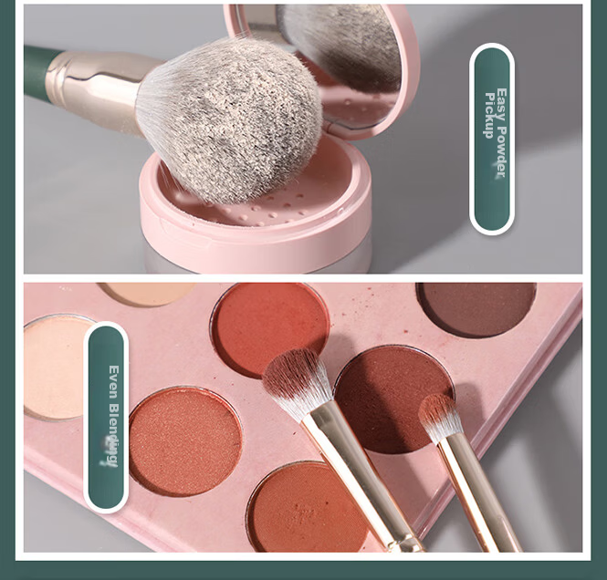 BOB Makeup Brush Set 14 Pieces Foundation Powder Contour Blush Highlight Concealer Nose Detail Brushes Full Set Birthday Gift 6