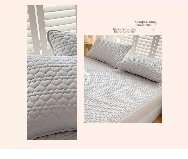 MUJI Class A Quilted Pillowcase with Pillow Core Isolation Layer, Household Anti-Oil and Dirt-Proof Pillowcase, 48x74cm Single Piece 6