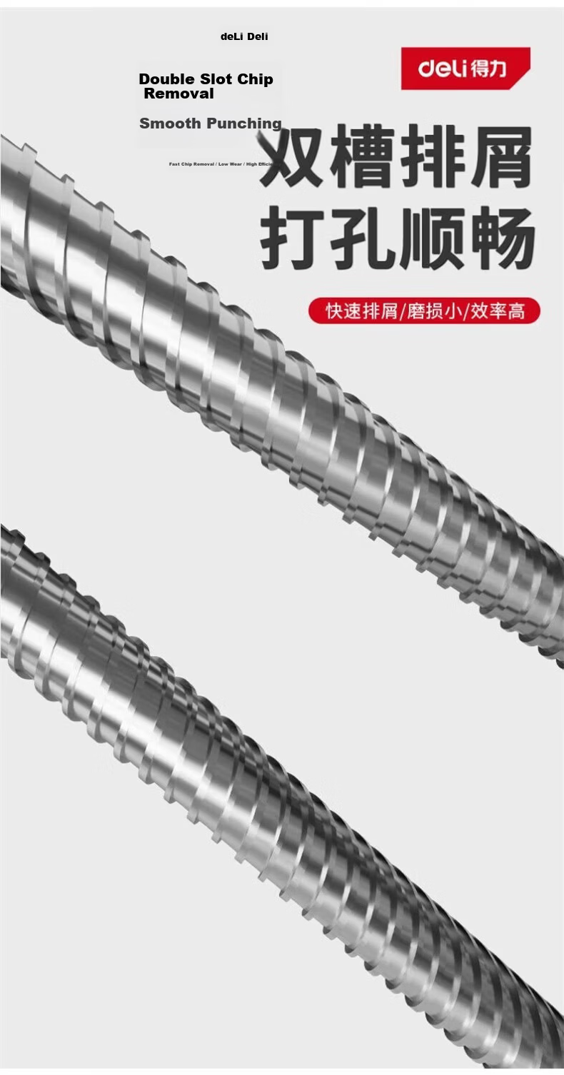 Deli Electric Hammer Impact Drill Bit for Drilling, Slotting in Cement Concrete, Cross Square Shank [14*200mm] 8