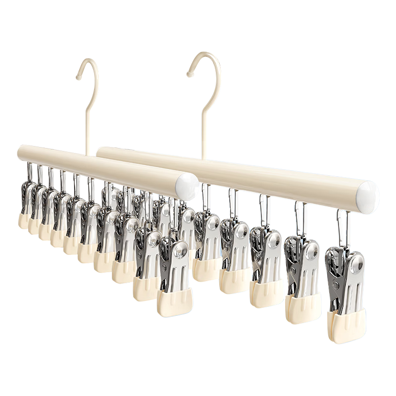 40,000km Stainless Steel Sock Clips Clothes Drying Rack Multi-Clip Multifunctional Balcony Sock Dryer Baby Sock Drying Rack
