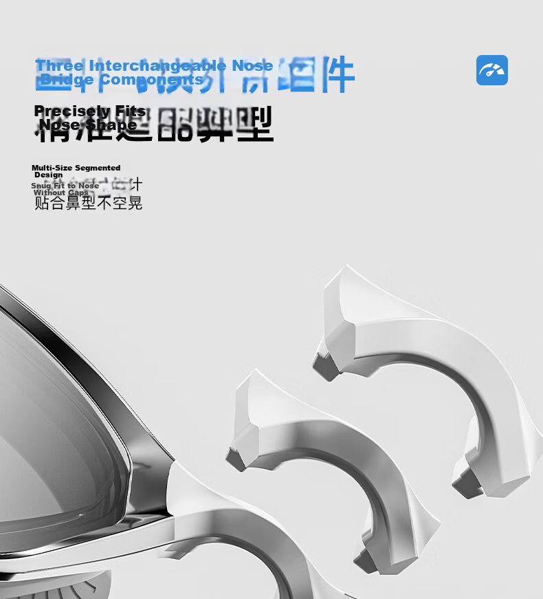 ANTA Ling Tong Eye Racing Prescription Swimming Goggles Professional Anti-Fog Unisex Hacker Light Flow 500° 19