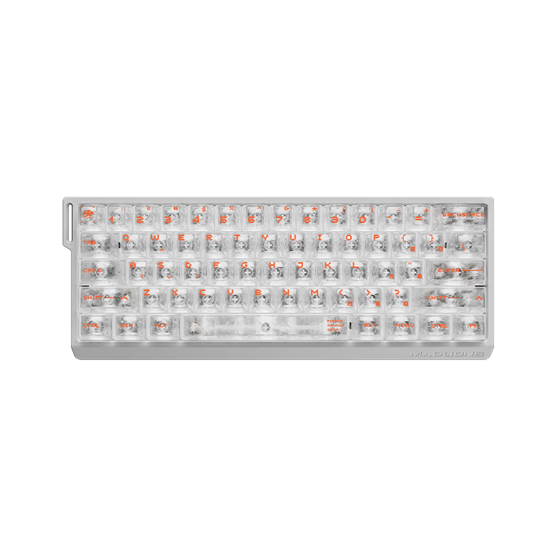 Meijia Lion MAD 60 V2 Custom 61-Key Gaming Magnetic Switch Keyboard Wired FPS Low Latency 8K Report Rate Mist White White Horse Switch