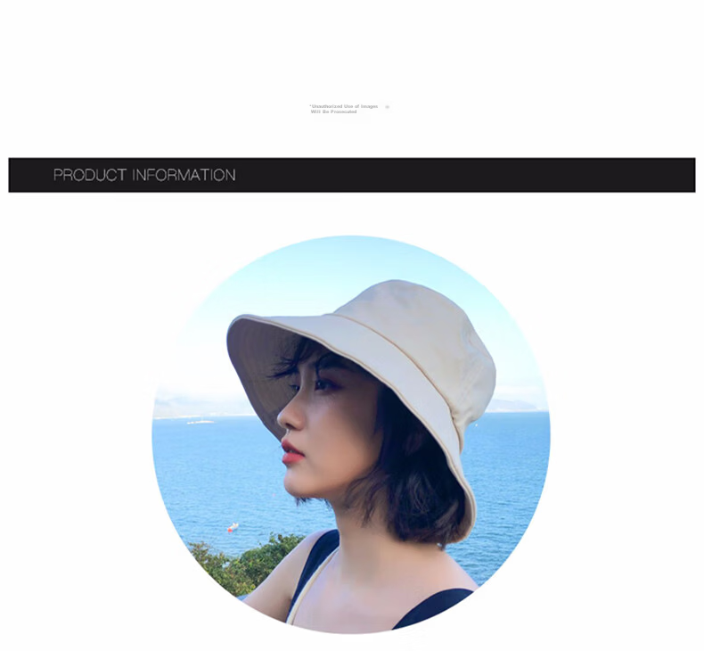 XUEXIMAN Solid Color Fisherman Hat Women Korean Style Versatile Japanese Sun Protection Sunshade Bucket Hat Slim Face Bare Face Hat 2
