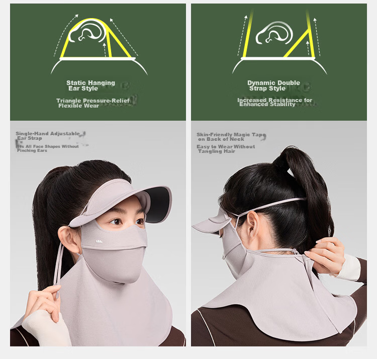 Banana Under Autumn Winter Sun Protection Mask Moisturizing Cycling Windproof Visor Face Mask High-Value Women's SS44424 47